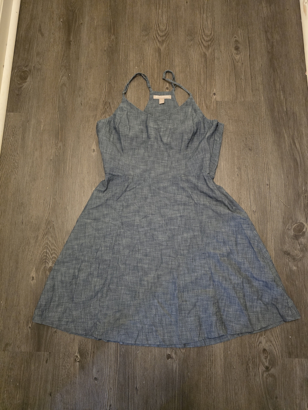 Banana Republic Chambray Midi Dress in Blue
